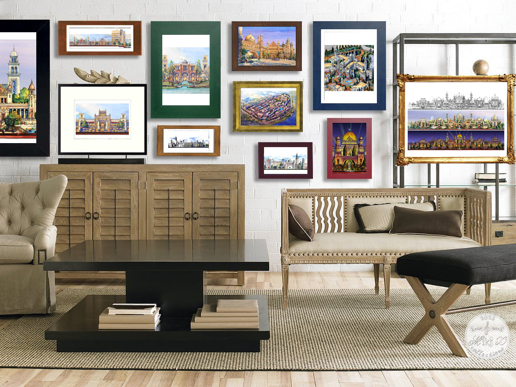 AP-09: Crown of the Valley – Limited Edition Signed Art Print (12x16) by Kurt Xu | Architectural Cityscape Wall Art | Fine Art Illustration