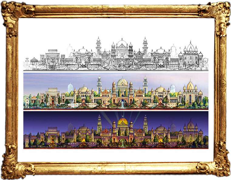 Golden Kingdom Trilogy – Three-Scene Limited Edition Architectural Print, 12x16 (AP-08)